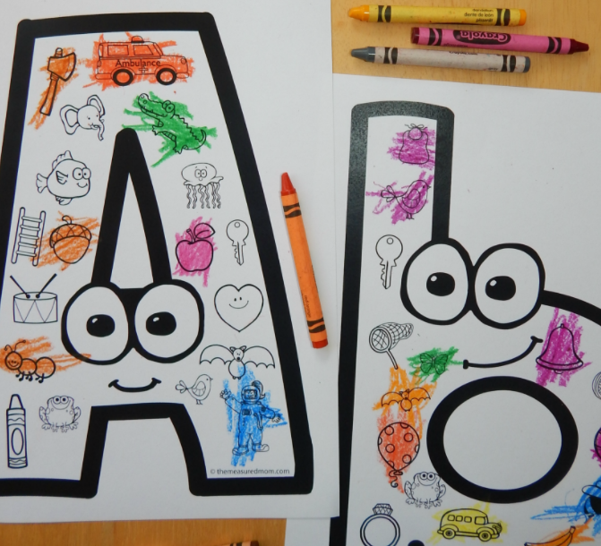 Beginning Sounds Coloring Pages The Measured Mom