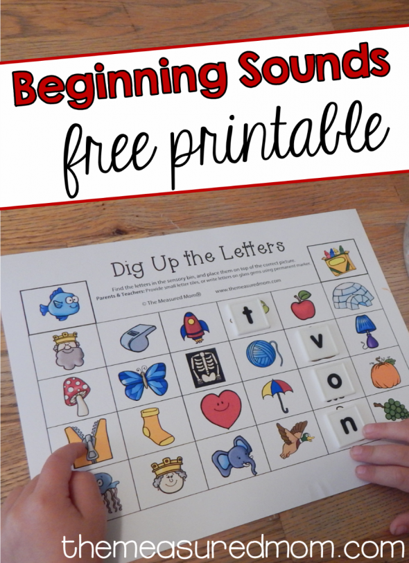 beginning sounds printable with letter tiles