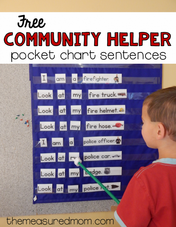 This free community helpers activity is just the thing for helping children learn concepts of print and basic sight words! 