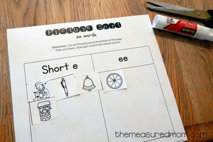 Worksheets for ee words - The Measured Mom
