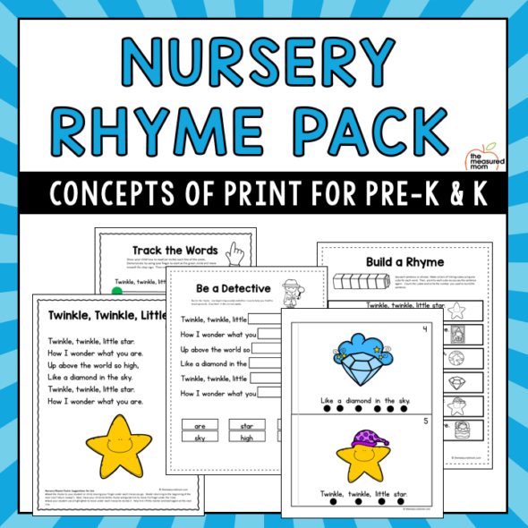 How to teach concepts of print with nursery rhymes The Measured Mom