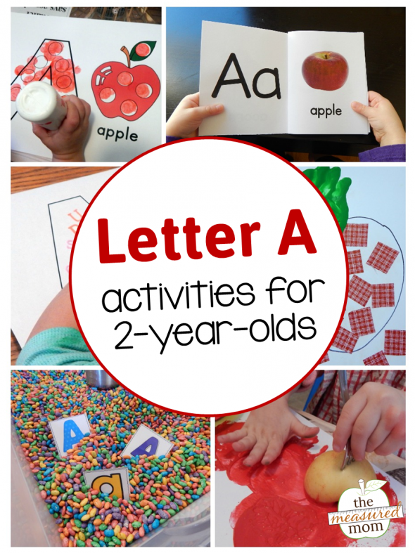 Letter A with a 2-year-old