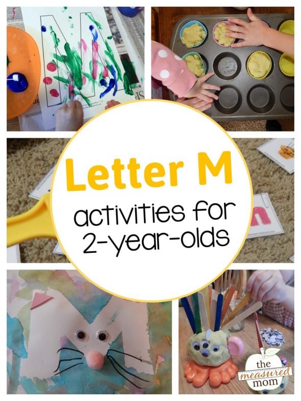 Letter M with a 2-year-old