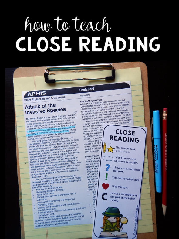 how to teach close reading