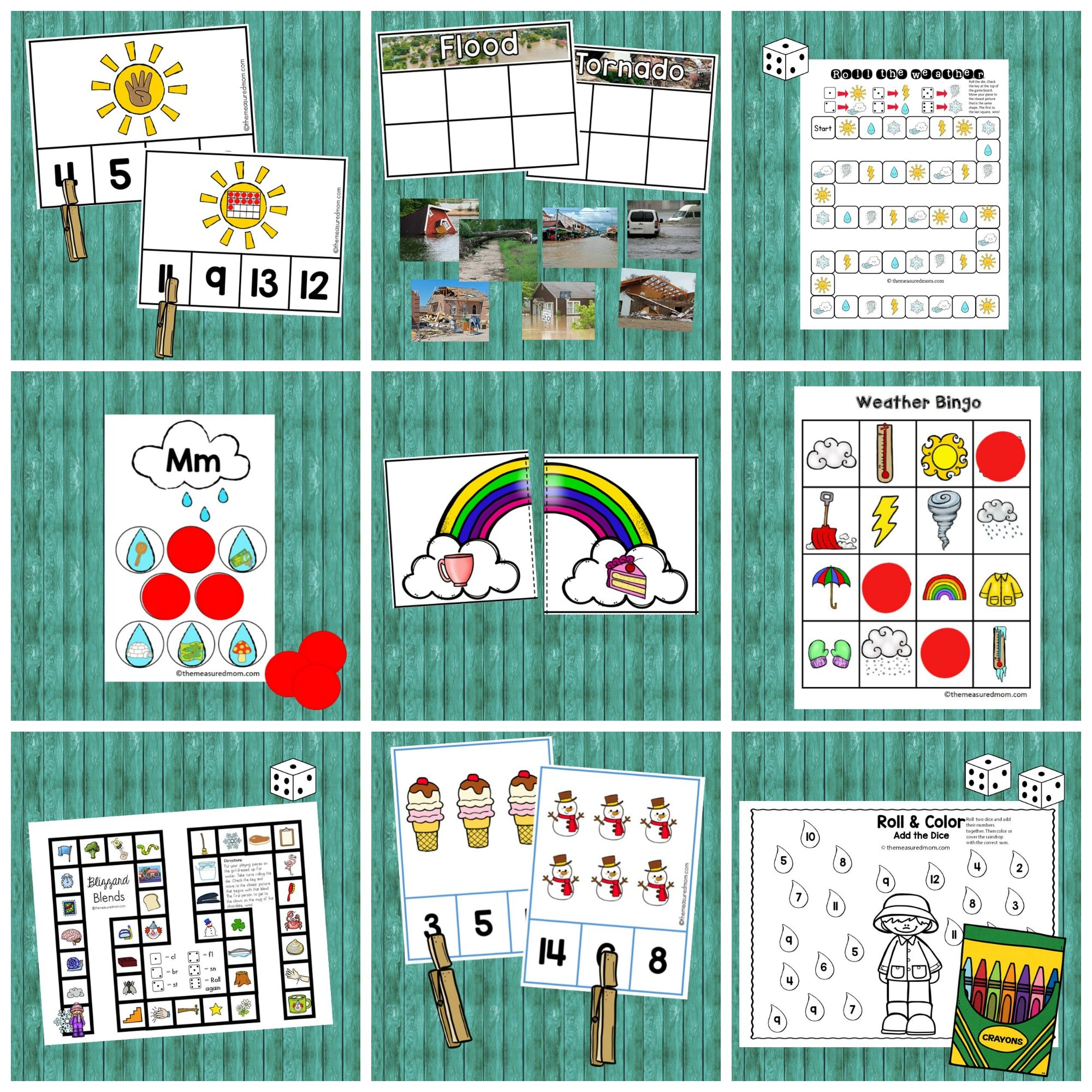 Weather theme for Preschool & Kindergarten - The Measured Mom