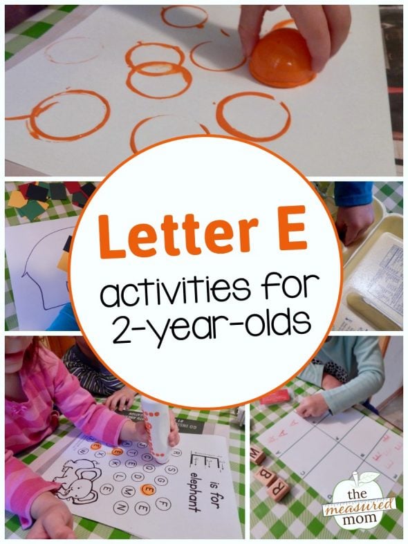 Try these fun letter E activities for 2 year olds!