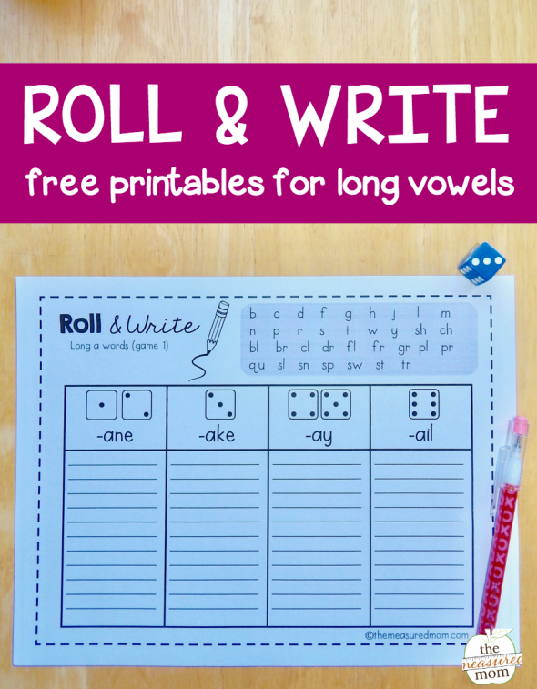Make spelling practice fun with this collection of roll & write games for long vowel words! 
