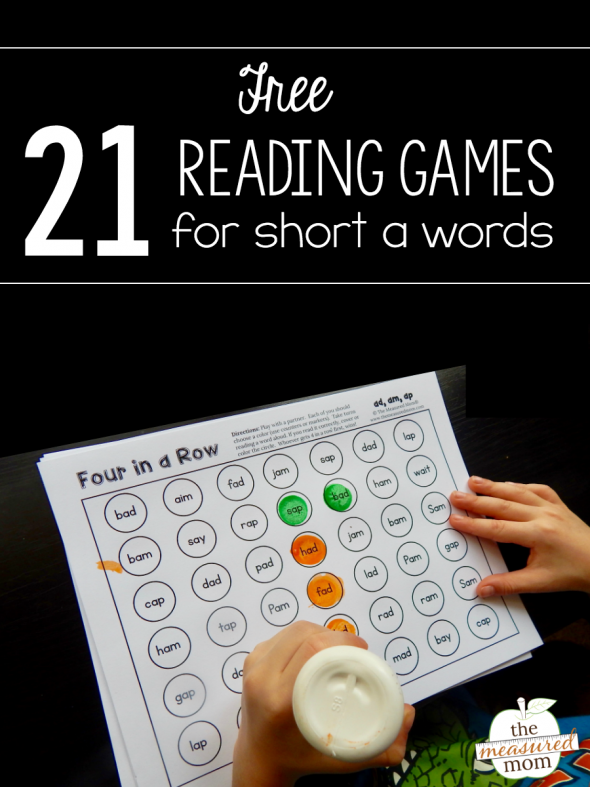 Grab this set of 21 free games to help kids practice reading short a words!