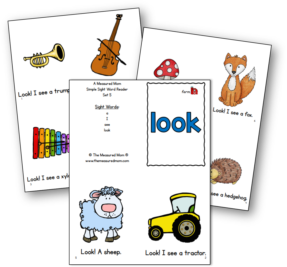 Simple sight word books set 5: "look" - The Measured Mom