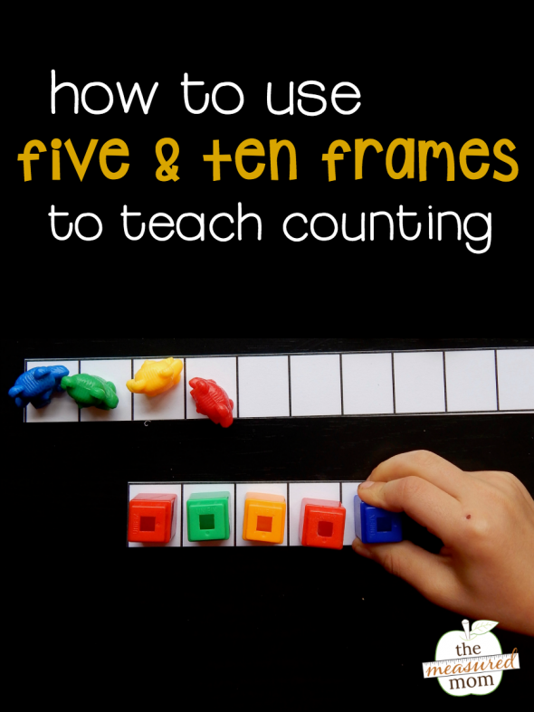 Try these simple counting activities using five and ten frames! Grab the free printables, too!