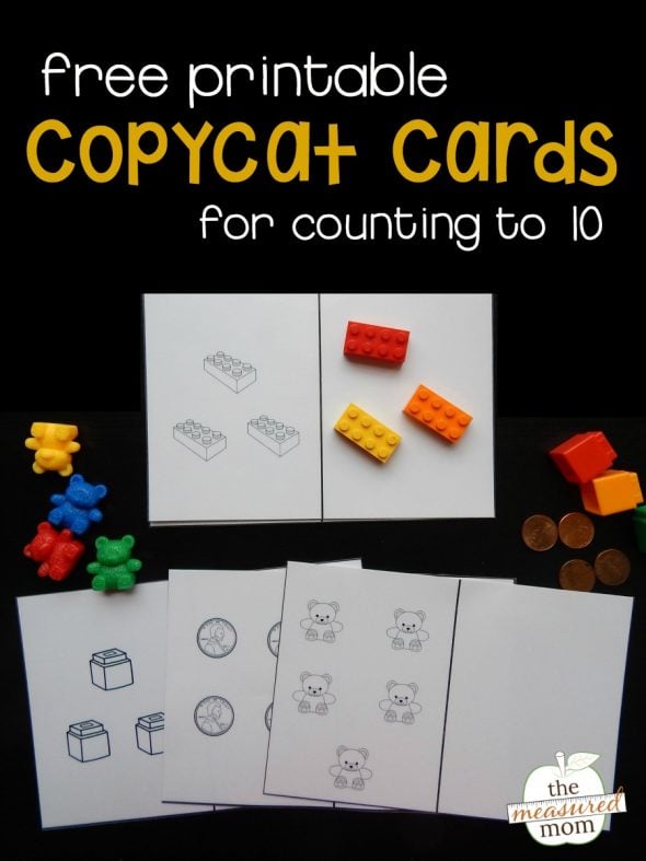 Teach counting with these free printable copycat cards!
