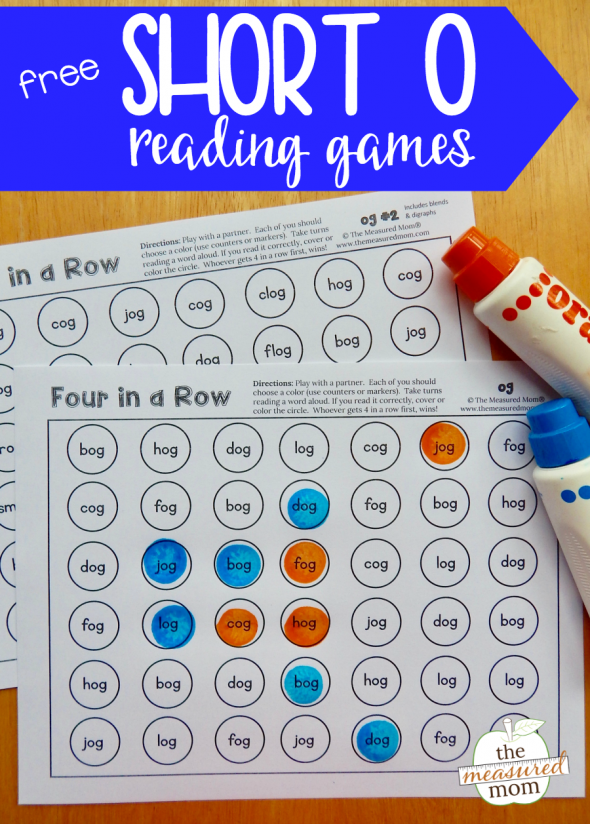 Grab this set of 13 free games to give kids practice reading short o word family words!