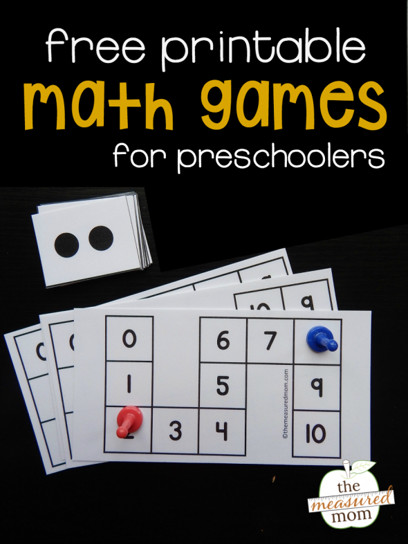 Get a set of simple count to 10 games for preschoolers. Just print and play!