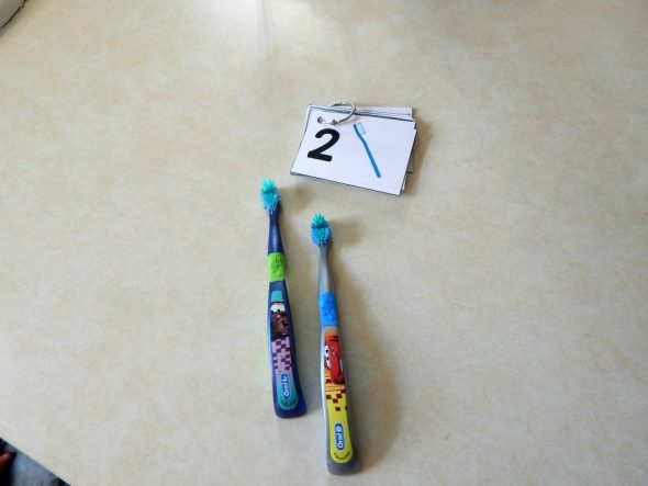 counting toothbrushes