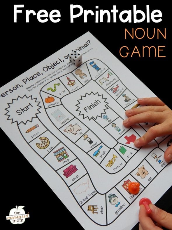 Try this simple free noun game with your K-2 learners!