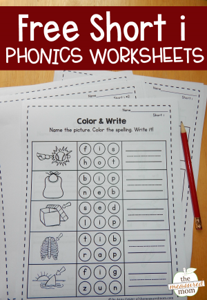 Worksheets for short i words - The Measured Mom