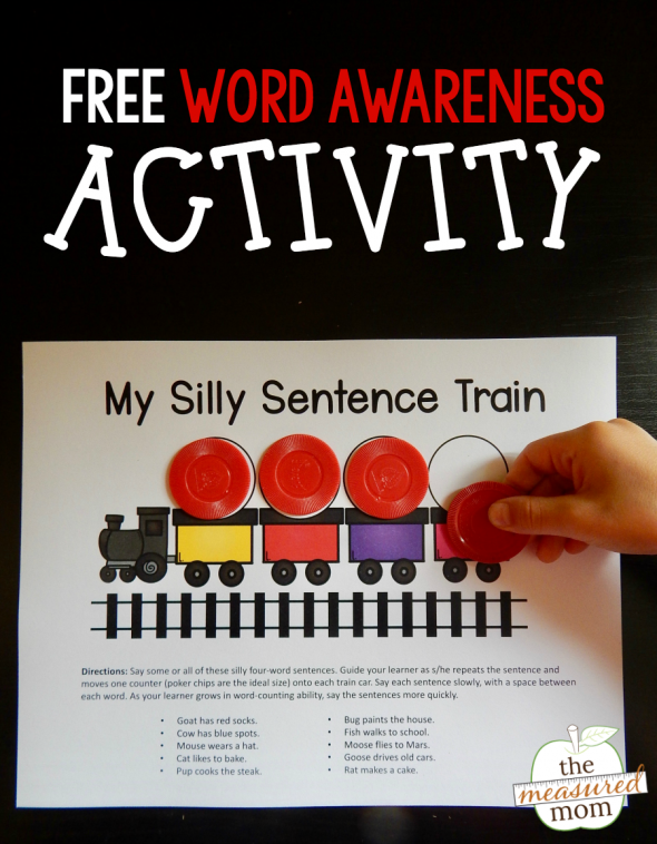Download this free word awareness activity to help your learners count sentences in words.