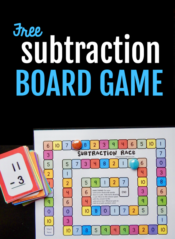 image promoting a free subtraction board game