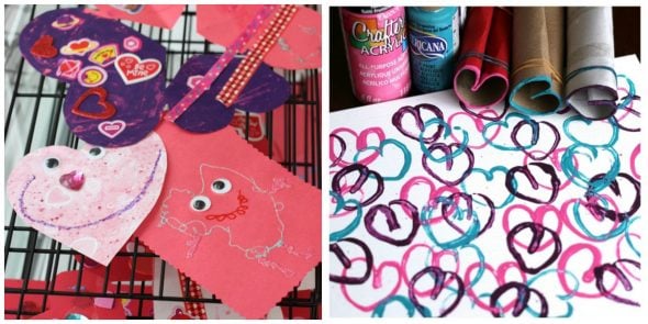This post has ten simple Valentine crafts for preschoolers - using items you probably already have!