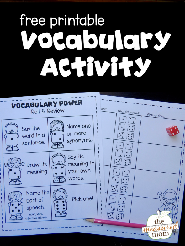 This game-like activity is perfect for vocabulary review in third, fourth, and fifth grade!