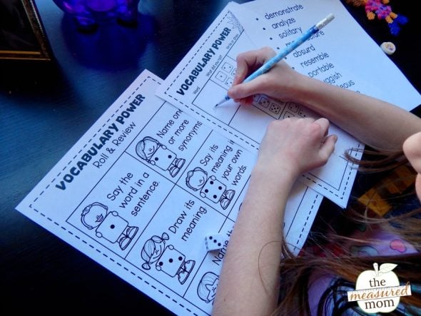 This game-like activity is perfect for vocabulary review in third, fourth, and fifth grade!