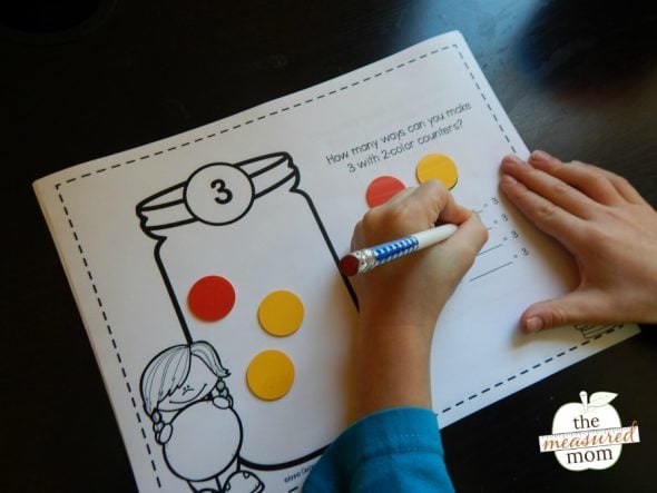 These addition worksheets provide a hands-on way to create and record number sentences - free!