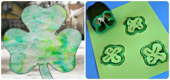 Find ten St. Patrick's Day crafts for preschoolers - low on prep, high on fun! 