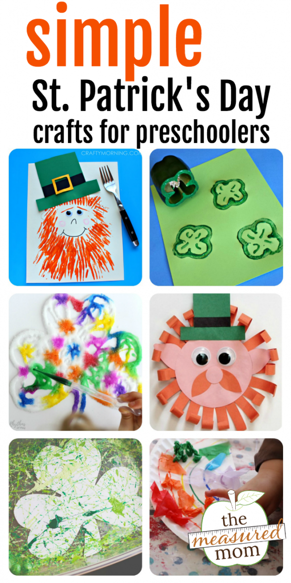 Find ten St. Patrick's Day crafts for preschoolers - low on prep, high on fun! 