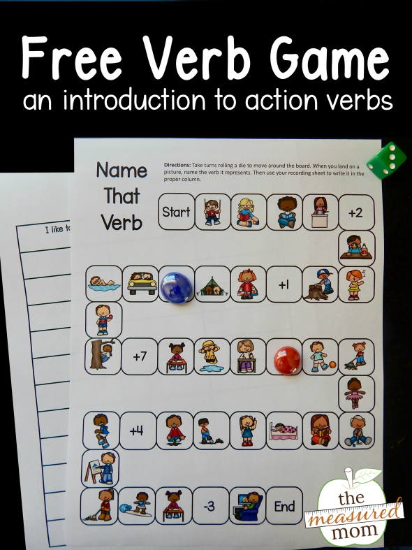 This simple verb game is perfect for introducing action verbs!