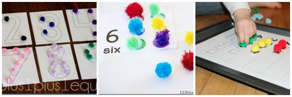 Check out this collection of 11 printable pom pom activities - perfect for building early math and literacy skills!