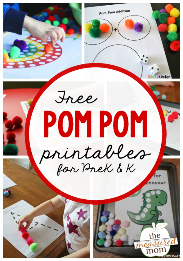 Check out this collection of 11 printable pom pom activities - perfect for building early math and literacy skills!
