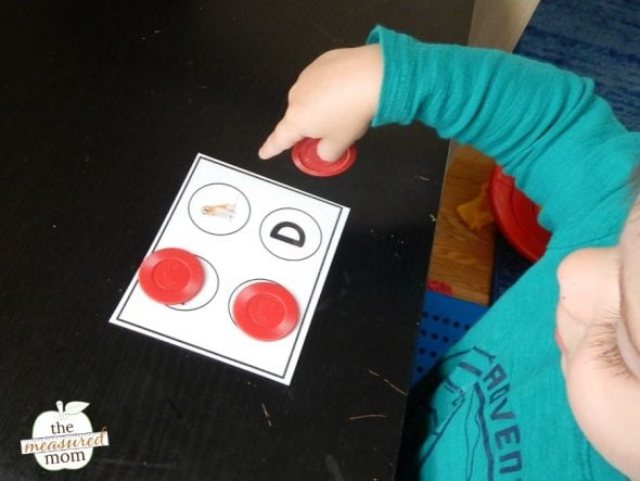 child using letter card
