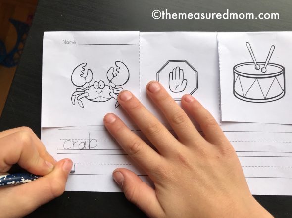 child writing
