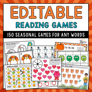 Editable Reading Games for Every Season - MEGA PACK!