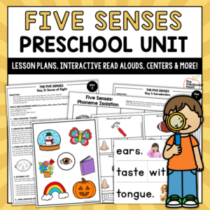 Five Senses Theme for Preschool
